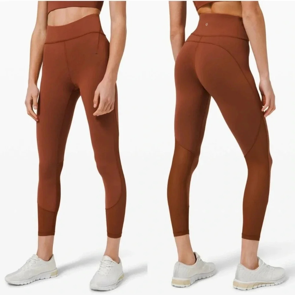 Lululemon Everlux and Mesh High-Rise Tight 25"
Dark Terracotta